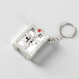 Gold Silver Color Mini Holy Bible Keychain Real Paper Can Read Key Chain Pendant Keyring Fashion Religious Jewelry